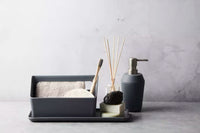 Plateau en fibre de bambou gris foncé