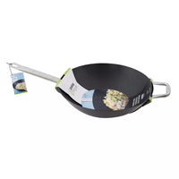 Wok uit carbonstaal met excalibur antikleeflaag ø 36cm