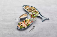 Serveerschotel blauw 20x11cm