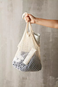 Filet à provision parisien à longues anses crème