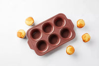 Moule pour 6 muffins Vintage Maroon