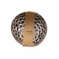 Bol en noix de coco avec nacre arcs noir