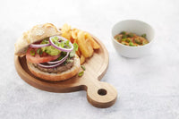 Hamburgerplank uit acaciahout rond ø 20cm FSC®