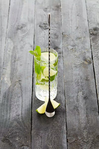 Cuillère à cocktail noir métallique