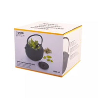 Cast iron teapot with internal enamel coating 1L Misty Grey