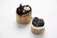 Bread basket from hessian and fabric 20x20cm