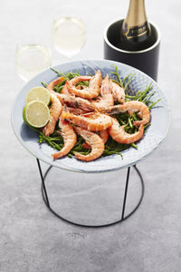 Houder voor zeevruchtenschaal mat zwart