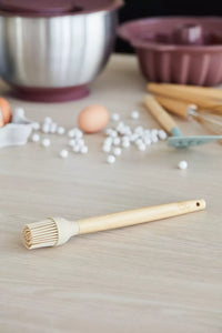 Pinceau avec poignée en bambou warm beige