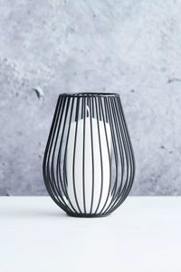 Wire kaarshouder zwart ø 14cm