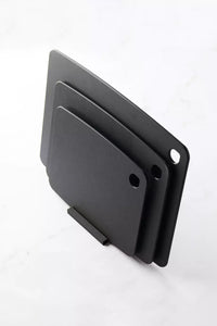 Set of 3 cutting boards and holder in black wood fiber FSC MIX