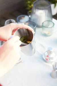 Cocktailset met Cobbler shaker, cocktailmaatje, stamper, barlepel en cocktailzeef