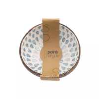 Bol en noix de coco avec nacre gouttes bleu