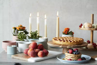 Ceramic high tealight holder sage green