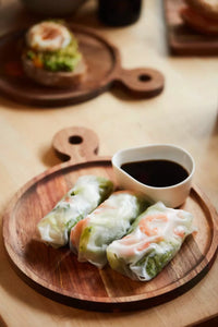 Hamburgerplank uit acaciahout rond ø 25cm FSC®