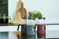 Cast iron and borosilicate glass French press 750ml Misty Grey