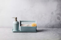 Sink organizer in bamboo fiber fog blue