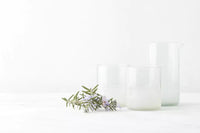 Set van karaf en 2 glazen uit upcycled glas helder