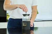 Cast iron and borosilicate glass French press 750ml black
