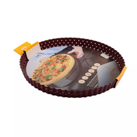 Fluted tart pan with removable base made of non-stick carbon steel ø30cm