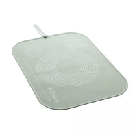 Baking mat with measurement in platinum silicone Iceberg Green 71x50cm