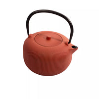 Cast iron teapot with internal enamel coating 1L Burnt Orange