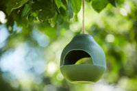 Voederhuisje vogels uit bamboevezel jagersgroen