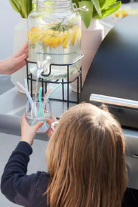 Vierkante drankdispenser met houder 3.6L