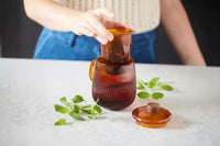 Theekop met filter 600ml donker oranje