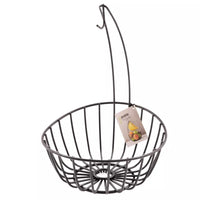 Wire bananenhouder en fruitmand zwart