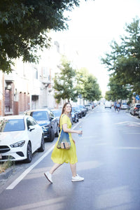 Parijse nettas met lange handvatten donkerblauw