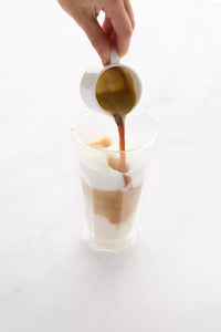 Set of 2 double-walled latte glasses in borosilicate 450ml