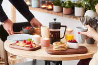 Ceramic low tealight holder dusty rose