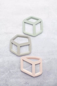 Sous-plat 3D cube vert