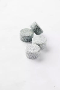 Set of 4 round granite cooling stones