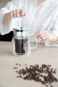 French press in double walled borosilicate glass 600ml