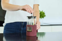 Cast iron and borosilicate glass French press 750ml Vintage Maroon