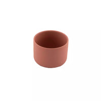 Ceramic low candle holder/flowerpot dusty rose