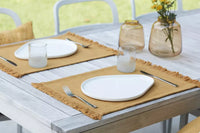 Set de table en coton 100% recyclé ocre