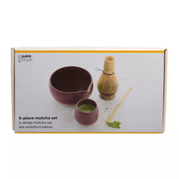 Matcha set klopper, houder, lepel, kom en mok