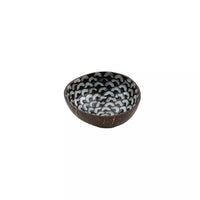 Bol en noix de coco avec nacre arcs noir