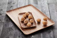 Plateau à servir rectangulaire noix 22x12cm