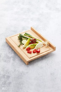 Aanrechtplank met sapgeul uit bamboe 60x40x4cm FSC®