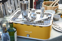 Cocktailset met Cobbler shaker, cocktailmaatje, stamper, barlepel en cocktailzeef