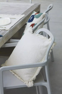 Sierkussen uit 100% gerecycleerd katoen wit