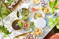 Salad serving set in rPET Summer Sand 30cm