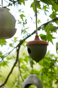 Nichoir en fibre de bambou gland vert