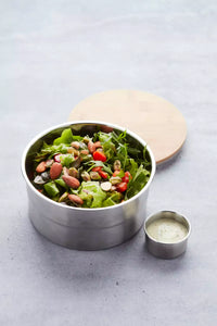 Ronde lunchbox met deksel uit bamboe 850ml