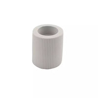 Ceramic high tealight holder light grey
