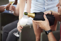 Set of champagne stopper and wine cooler