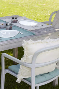 Sierkussen uit 100% gerecycleerd katoen wit